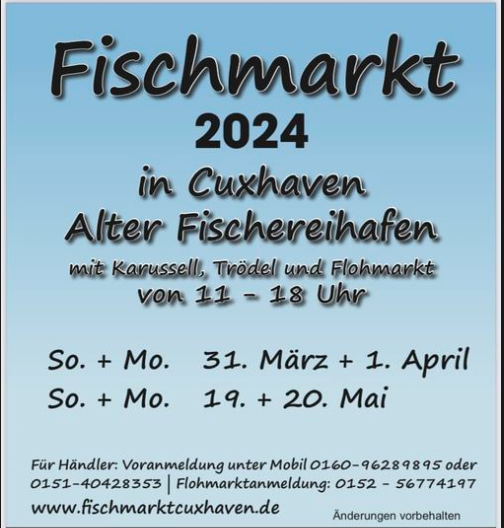 Fischmarkt in Cuxhaven im Jahr 2024