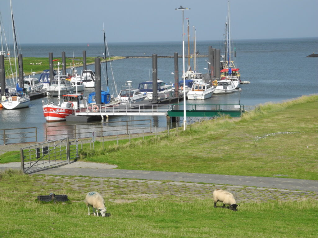 Ruhig gelegener Hafen in Altenbruch