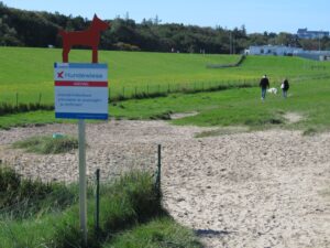 Die Hundewiese direkt am Deich in Döse