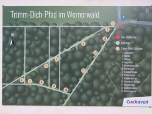 Der Trimm Dich Pfad in Cuxhaven Sahlenburg im Wernerwald