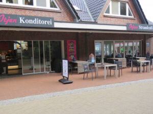 Bäckerei und Strandcafè Itjen am Strand von Sahlenburg